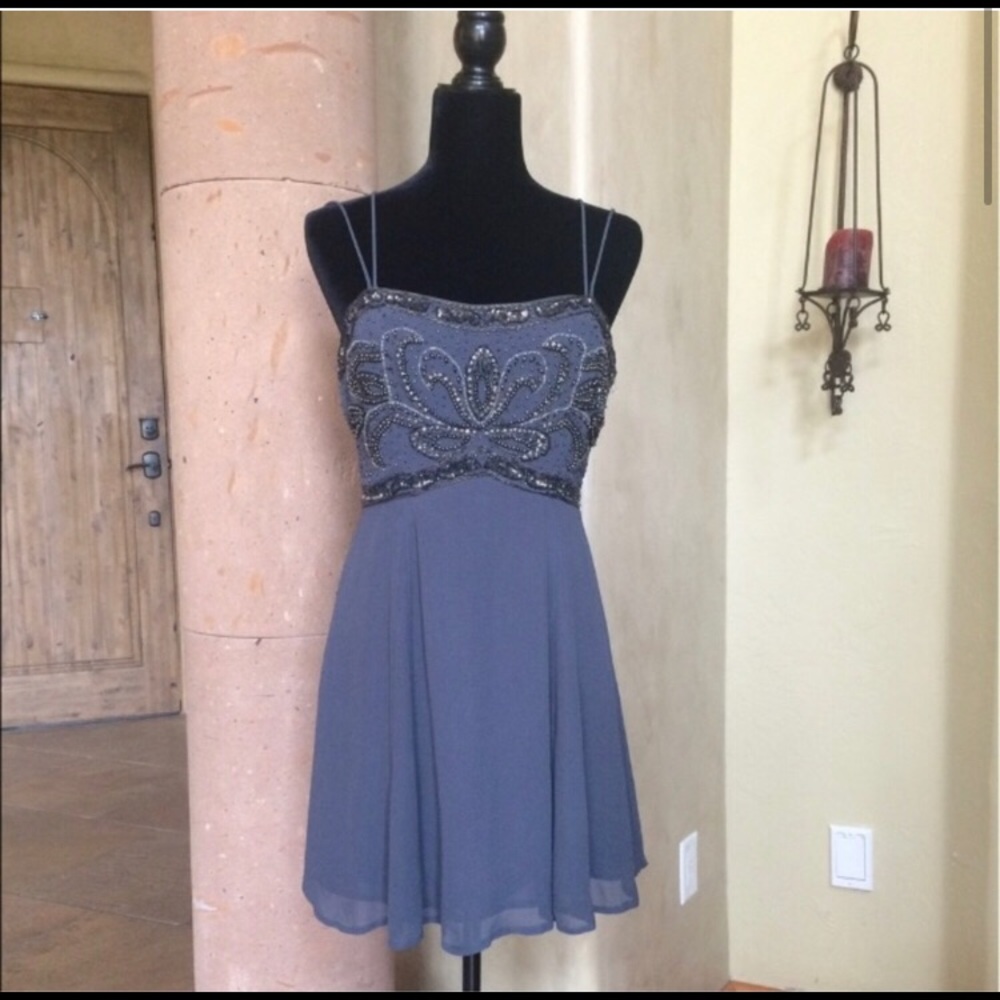 Beaded Blue Dress (holiday/party/wedding)